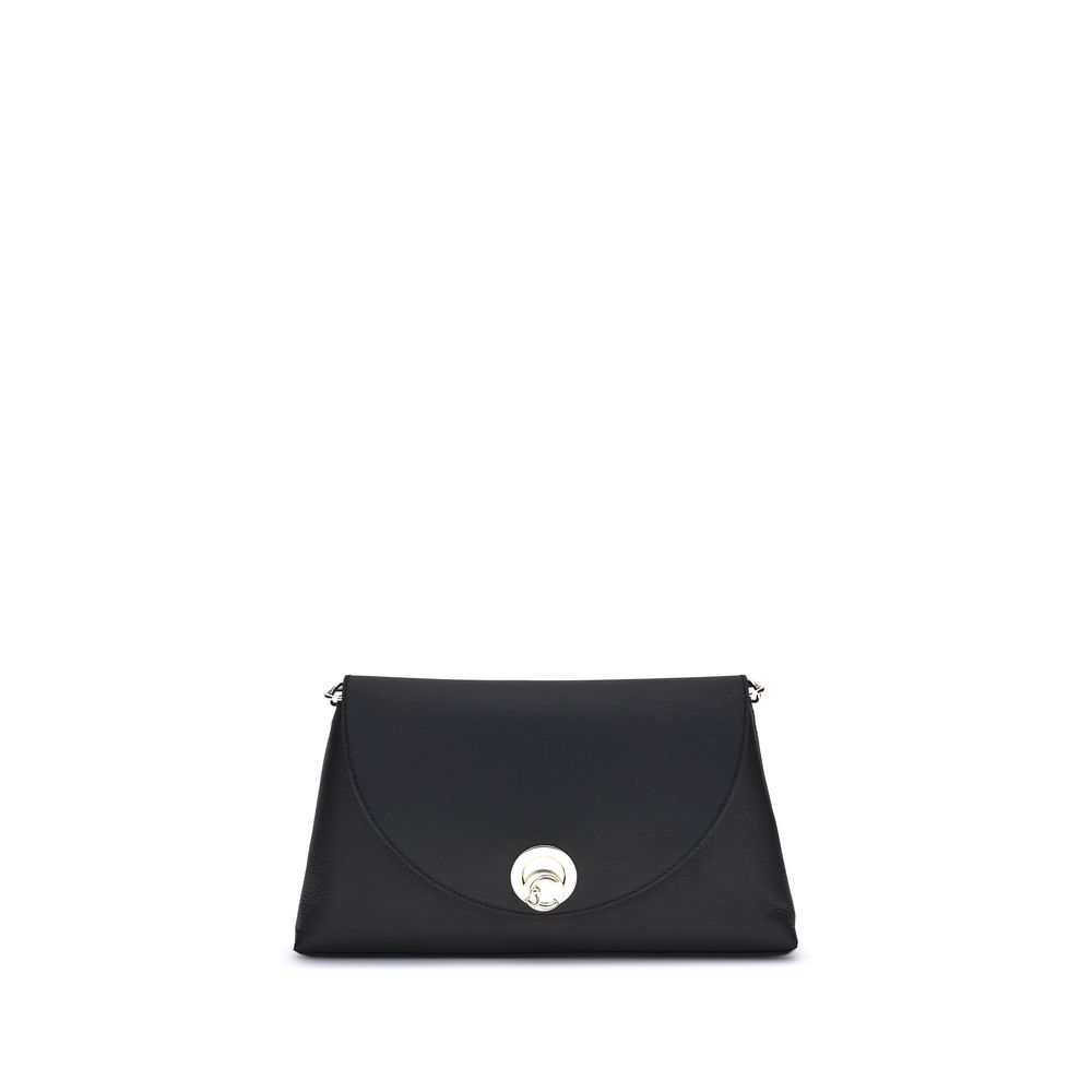Coccinelle Schwarze Kalbshaut Bos Taurus Schultertasche